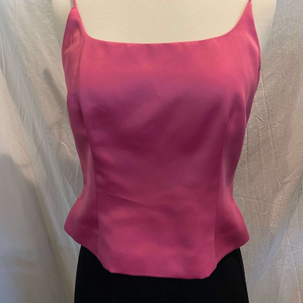Ann Taylor Pink satin-like Cocktail/Formal Top